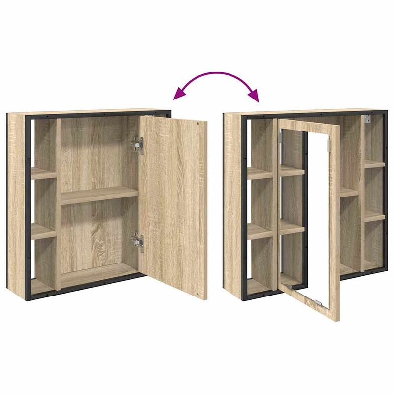 Casa si Gradina - Mobilier - Mobilier baie - Corpuri baie - Set dulap baie cu raft Pe perete 3 pcs Stejar sonoma 80 x 30 x 60 cm - Infinity.ro