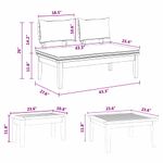 Casa si Gradina - Gradina si terasa - Mobilier exterior - Canapele si fotolii gradina - Set de Banci pentru Gradina 5 pcs Maro si Crem 2 locuri mic - Infinity.ro