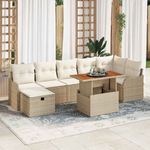 Casa si Gradina - Gradina si terasa - Mobilier exterior - Canapele si fotolii gradina - Set de canapele pentru gradina 8 pcs Bej 287.5 x 122.5 x 85 cm - Infinity.ro