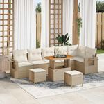 Casa si Gradina - Gradina si terasa - Mobilier exterior - Canapele si fotolii gradina - Set de canapele pentru gradina Bej si crem 289 x 124 x 85 cm - Infinity.ro