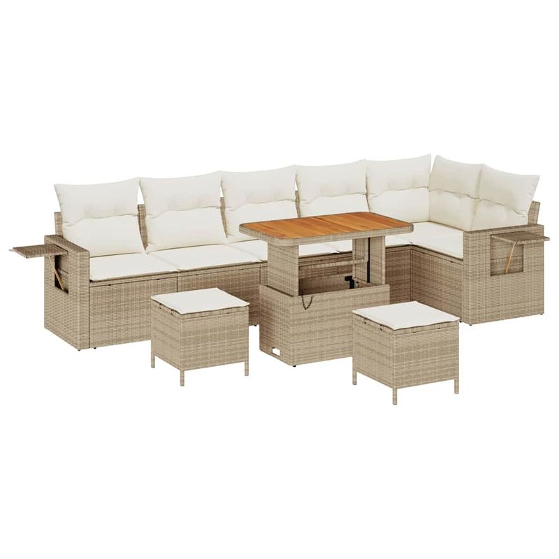 Casa si Gradina - Gradina si terasa - Mobilier exterior - Canapele si fotolii gradina - Set de canapele pentru gradina Bej si crem 289 x 124 x 85 cm - Infinity.ro