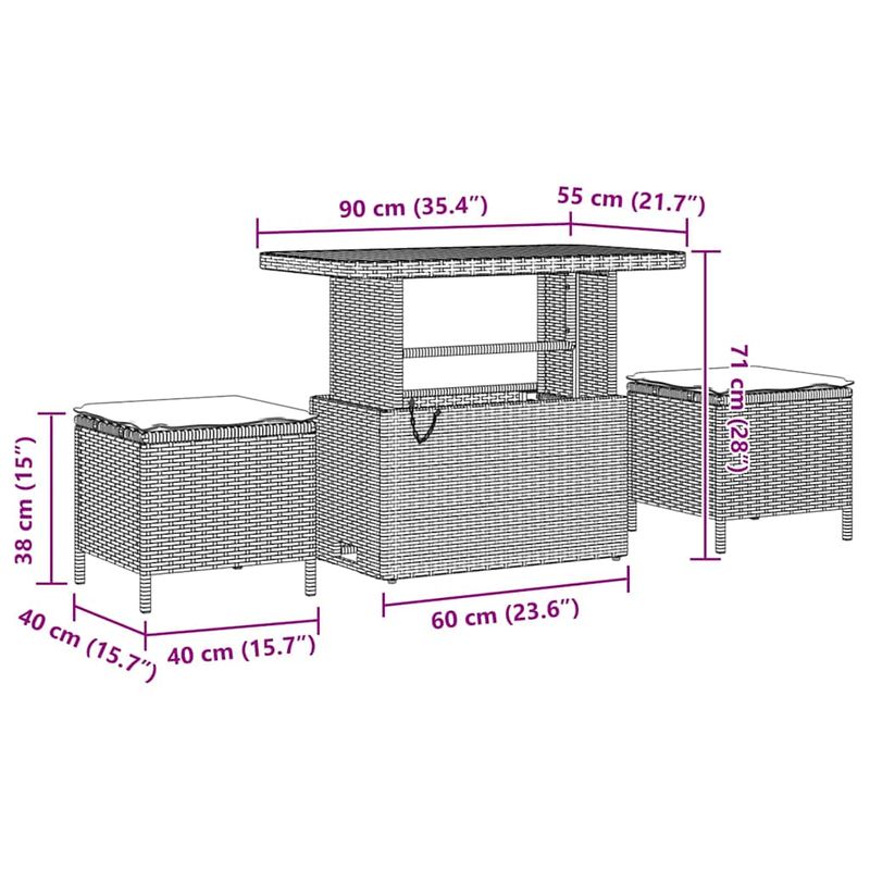 Casa si Gradina - Gradina si terasa - Mobilier exterior - Canapele si fotolii gradina - Set de canapele pentru gradina Bej si crem 289 x 124 x 85 cm - Infinity.ro