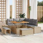 Casa si Gradina - Gradina si terasa - Mobilier exterior - Canapele si fotolii gradina - Set de canapele pentru gradina 8 pcs Bej si gri deschis - Infinity.ro