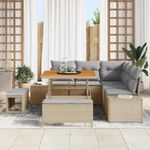 Casa si Gradina - Gradina si terasa - Mobilier exterior - Canapele si fotolii gradina - Set de canapele pentru gradina 8 pcs Bej si gri deschis - Infinity.ro