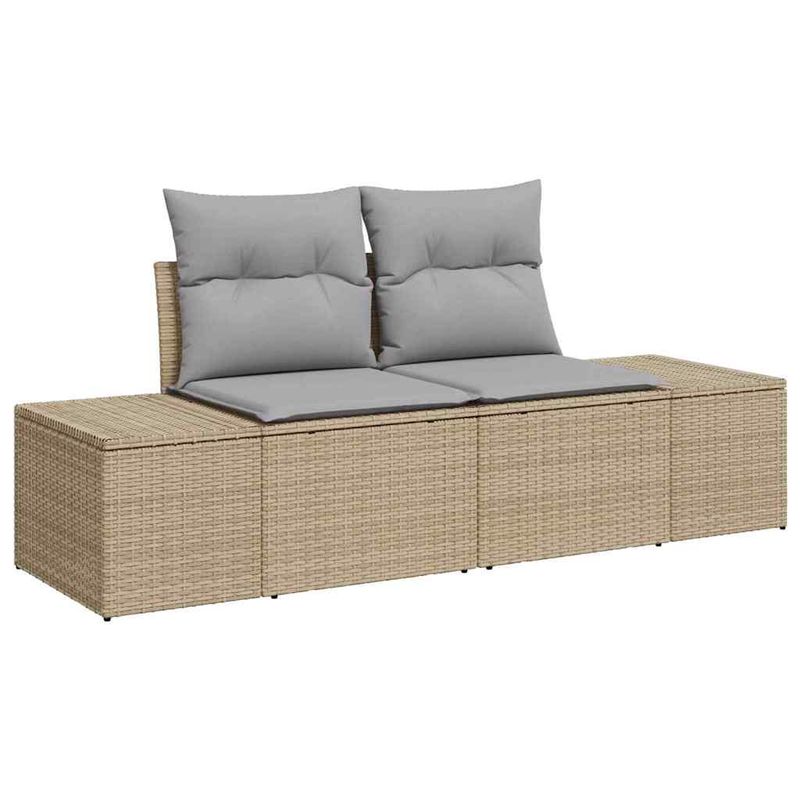 Casa si Gradina - Gradina si terasa - Mobilier exterior - Canapele si fotolii gradina - Set de canapele pentru gradina 8 pcs Bej si gri deschis - Infinity.ro