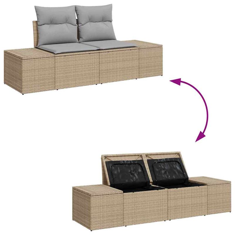 Casa si Gradina - Gradina si terasa - Mobilier exterior - Canapele si fotolii gradina - Set de canapele pentru gradina 8 pcs Bej si gri deschis - Infinity.ro