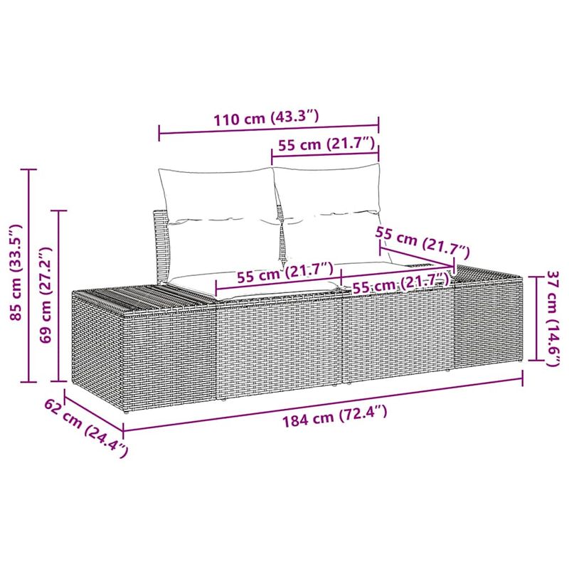 Casa si Gradina - Gradina si terasa - Mobilier exterior - Canapele si fotolii gradina - Set de canapele pentru gradina 8 pcs Bej si gri deschis - Infinity.ro