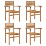 Casa si Gradina - Gradina si terasa - Mobilier exterior - Scaune si sezlonguri gradina - Scaune de gradina stivuibile 4 pcs Maro 55.5 x 55.5 x 90 cm - Infinity.ro