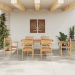 Casa si Gradina - Gradina si terasa - Mobilier exterior - Scaune si sezlonguri gradina - Scaune de gradina stivuibile 6 pcs Maro 55.5 x 55.5 x 90 cm - Infinity.ro