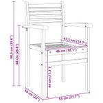 Casa si Gradina - Gradina si terasa - Mobilier exterior - Scaune si sezlonguri gradina - Scaune de gradina stivuibile 6 pcs Maro 55.5 x 55.5 x 90 cm - Infinity.ro