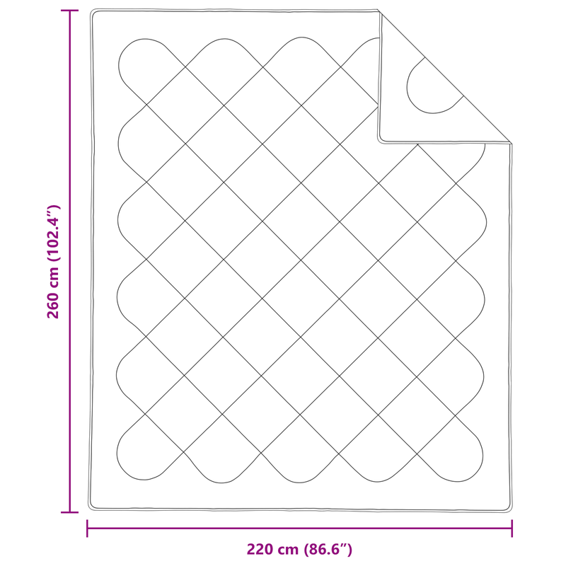 Casa si Gradina - Textile si covoare - Perne si pilote - Pilote - Pilota cu perna 3 pcs Alb 260 x 220 cm Microfibra - Infinity.ro