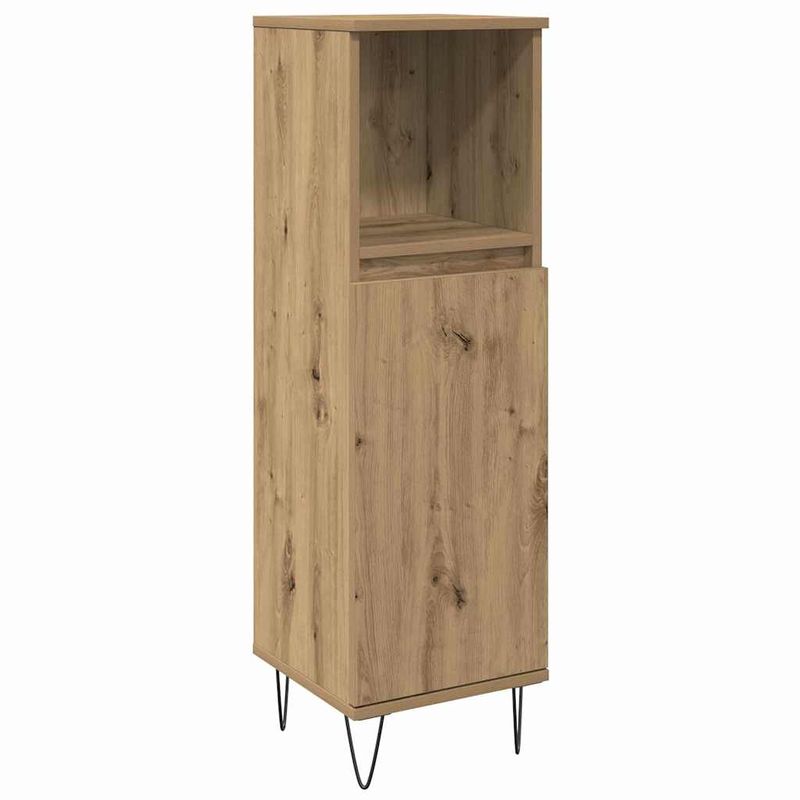 Casa si Gradina - Mobilier - Seturi de mobilier - Seturi baie - Set de Mobilier pentru Baie in Trei Piese Stejar Artizanal Lemn Prelucrat - Infinity.ro