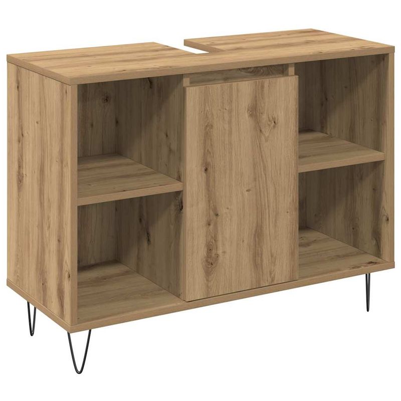 Casa si Gradina - Mobilier - Seturi de mobilier - Seturi baie - Set de Mobilier pentru Baie in Trei Piese Stejar Artizanal Lemn Prelucrat - Infinity.ro