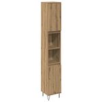 Casa si Gradina - Mobilier - Seturi de mobilier - Seturi baie - Set de Mobilier pentru Baie in Trei Piese Stejar Artizanal Lemn Prelucrat - Infinity.ro