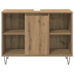 Casa si Gradina - Mobilier - Seturi de mobilier - Seturi baie - Set de Mobilier pentru Baie in Trei Piese Stejar Artizanal Lemn Prelucrat - Infinity.ro