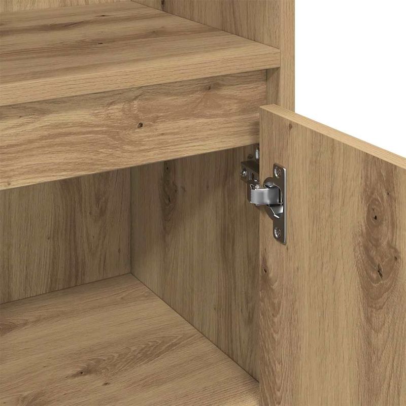Casa si Gradina - Mobilier - Seturi de mobilier - Seturi baie - Set de Mobilier pentru Baie in Trei Piese Stejar Artizanal Lemn Prelucrat - Infinity.ro
