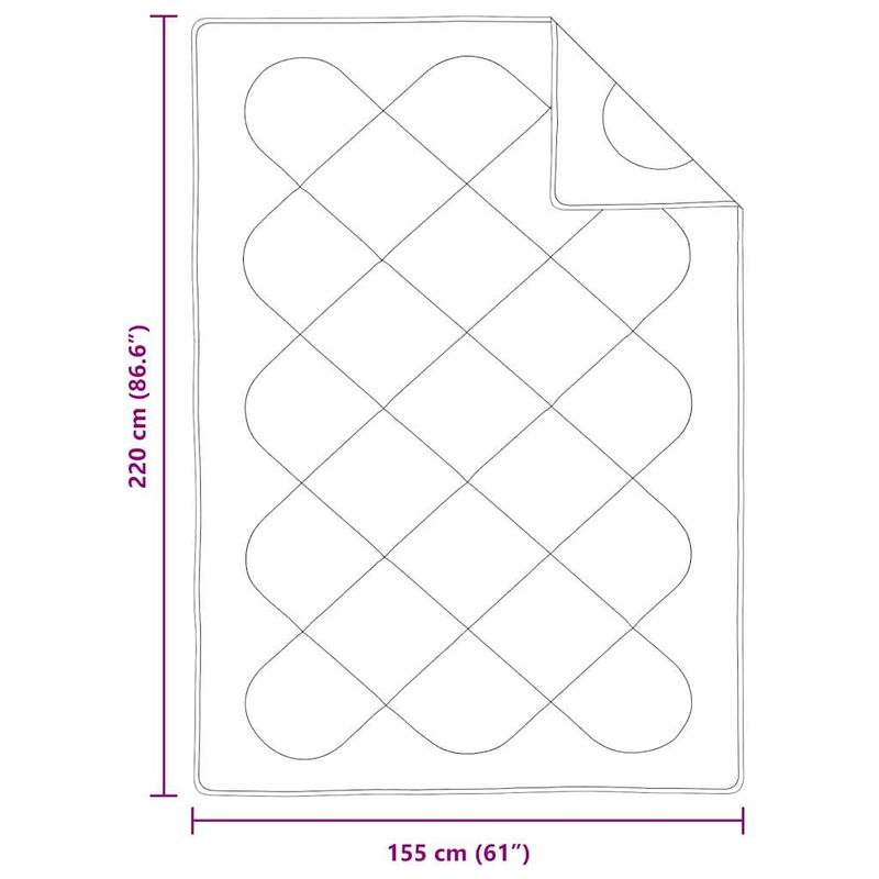 Casa si Gradina - Textile si covoare - Pături și cuverturi - Pături - Duvet cu Perne Altele cu perna 2 pcs Alb 155 x 220 cm Microfibra - Infinity.ro