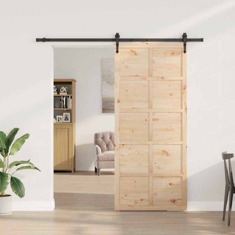 Casa si Gradina - Constructii - Usi interior, exterior si garaj - Usi interior - Usa glisanta Maro 90 x 208 cm Lemn masiv de pin - Infinity.ro