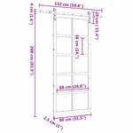 Casa si Gradina - Constructii - Usi interior, exterior si garaj - Usi garaj - Usa glisanta Maro 80 x 208 cm Lemn masiv de pin - Infinity.ro