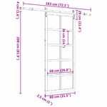 Casa si Gradina - Constructii - Usi interior, exterior si garaj - Usi interior - Usa glisanta Maro 80 x 208 cm Lemn masiv de pin - Infinity.ro