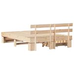 Casa si Gradina - Mobilier - Paturi si accesorii - Paturi - Cadru de pat cu sertar cu headboard cu depozitare Maro 150 x 200 cm Lemn de brad solid - Infinity.ro