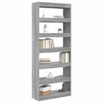 Casa si Gradina - Mobilier - Biblioteci si rafturi - Biblioteci - Biblioteca cu raft Altele sonoma gri 80 x 30 x 198 cm Lemn compozit - Infinity.ro