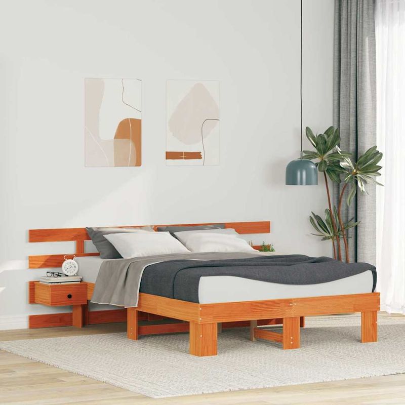 Casa si Gradina - Mobilier - Paturi si accesorii - Paturi - Cadru de pat cu sertar Maro 120 x 200 cm - Infinity.ro