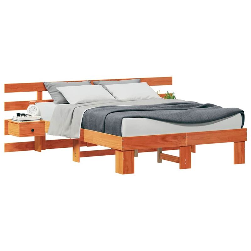 Casa si Gradina - Mobilier - Paturi si accesorii - Paturi - Cadru de pat cu sertar Maro 120 x 200 cm - Infinity.ro