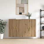 Casa si Gradina - Mobilier - Comode si corpuri - Comode - Mobilier cu Montaj pe Perete cu raft 2 pcs stejar artizanal - Infinity.ro