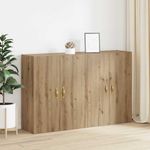 Casa si Gradina - Mobilier - Comode si corpuri - Comode - Mobilier cu Montaj pe Perete cu raft 2 pcs stejar artizanal - Infinity.ro