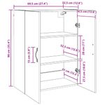 Casa si Gradina - Mobilier - Comode si corpuri - Comode - Mobilier cu Montaj pe Perete cu raft 2 pcs stejar artizanal - Infinity.ro
