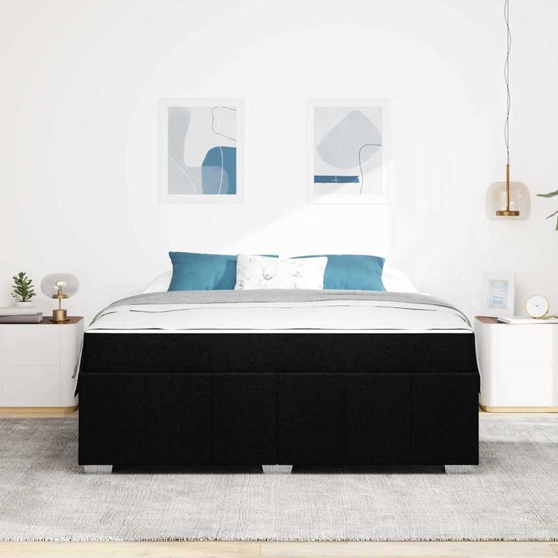 Casa si Gradina - Mobilier - Paturi si accesorii - Paturi - Cadru de pat Negru 180 x 200 cm tesatura - Infinity.ro