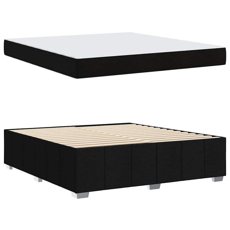 Casa si Gradina - Mobilier - Paturi si accesorii - Paturi - Cadru de pat Negru 180 x 200 cm tesatura - Infinity.ro