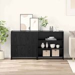 Casa si Gradina - Mobilier - Comode si corpuri - Comode - Bufet cu raft cu usa 2 pcs Stejar negru 70 x 41 x 75 cm Lemn compozit - Infinity.ro