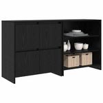 Casa si Gradina - Mobilier - Comode si corpuri - Comode - Bufet cu raft cu usa 2 pcs Stejar negru 70 x 41 x 75 cm Lemn compozit - Infinity.ro