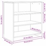 Casa si Gradina - Mobilier - Comode si corpuri - Comode - Bufet cu raft cu usa 2 pcs Stejar negru 70 x 41 x 75 cm Lemn compozit - Infinity.ro