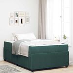 Casa si Gradina - Mobilier - Paturi si accesorii - Paturi - Cadru de pat cu saltea Altele Verde inchis 120 x 200 cm Catifea - Infinity.ro