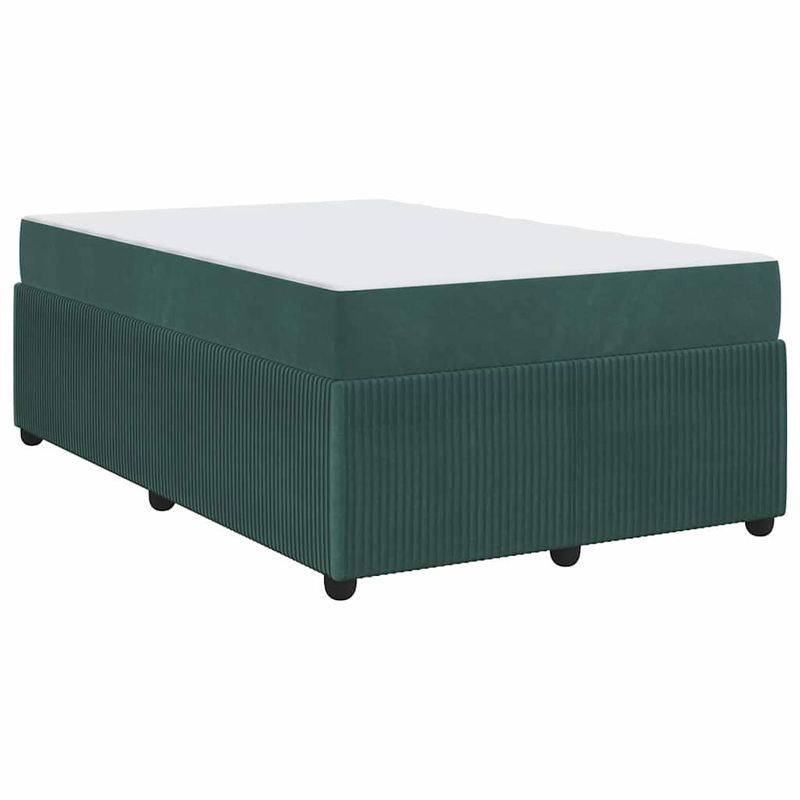 Casa si Gradina - Mobilier - Paturi si accesorii - Paturi - Cadru de pat cu saltea Altele Verde inchis 120 x 200 cm Catifea - Infinity.ro