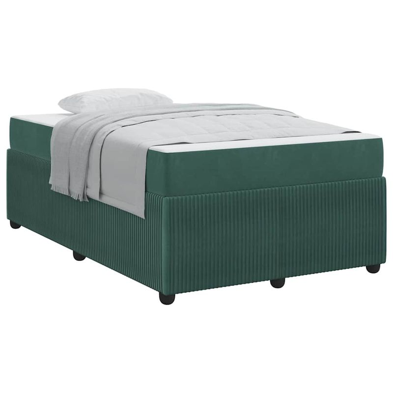 Casa si Gradina - Mobilier - Paturi si accesorii - Paturi - Cadru de pat cu saltea Altele Verde inchis 120 x 200 cm Catifea - Infinity.ro