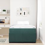 Casa si Gradina - Mobilier - Paturi si accesorii - Paturi - Cadru de pat cu saltea Altele Verde inchis 120 x 200 cm Catifea - Infinity.ro