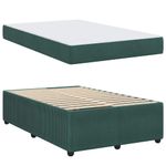Casa si Gradina - Mobilier - Paturi si accesorii - Paturi - Cadru de pat cu saltea Altele Verde inchis 120 x 200 cm Catifea - Infinity.ro