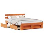 Casa si Gradina - Mobilier - Paturi si accesorii - Paturi - Cadru de pat Maro ceruit 140 x 200 cm Lemn de brad solid - Infinity.ro