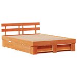 Casa si Gradina - Mobilier - Paturi si accesorii - Paturi - Cadru de pat Maro ceruit 140 x 200 cm Lemn de brad solid - Infinity.ro