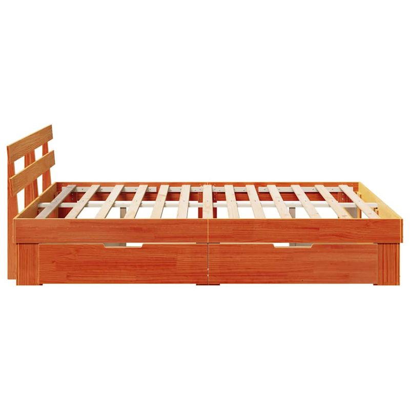Casa si Gradina - Mobilier - Paturi si accesorii - Paturi - Cadru de pat Maro ceruit 140 x 200 cm Lemn de brad solid - Infinity.ro
