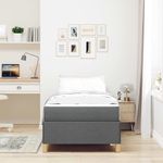 Casa si Gradina - Mobilier - Paturi si accesorii - Paturi - Pat cu arcuri Altele Gri inchis si Maro si Alb si Gri inchis - Infinity.ro