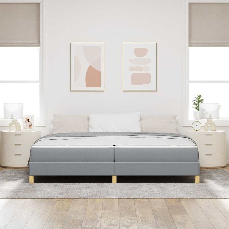 Casa si Gradina - Mobilier - Paturi si accesorii - Paturi - Pat cu arcuri Taupe, Maro 200 x 200 cm - Infinity.ro