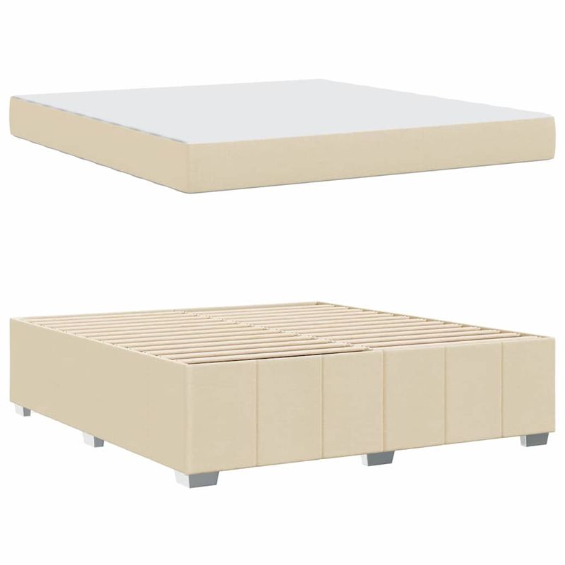 Casa si Gradina - Mobilier - Paturi si accesorii - Paturi - Cadru de pat Crem 180 x 200 cm tesatura - Infinity.ro