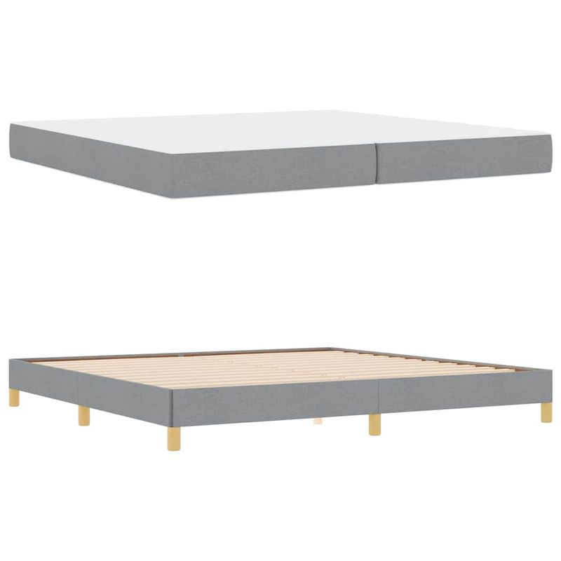 Casa si Gradina - Mobilier - Paturi si accesorii - Paturi - Pat cu arcuri Taupe, Maro 200 x 200 cm - Infinity.ro