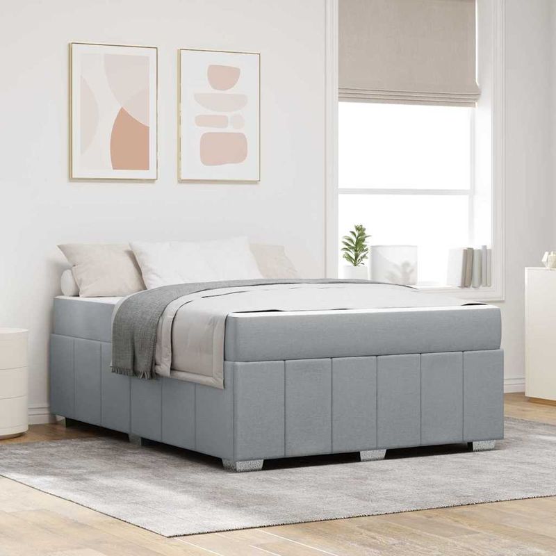 Casa si Gradina - Mobilier - Paturi si accesorii - Paturi - Cadru de pat Gri deschis 160 x 200 cm tesatura - Infinity.ro