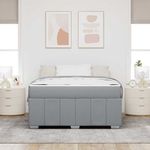 Casa si Gradina - Mobilier - Paturi si accesorii - Paturi - Cadru de pat Gri deschis 160 x 200 cm tesatura - Infinity.ro